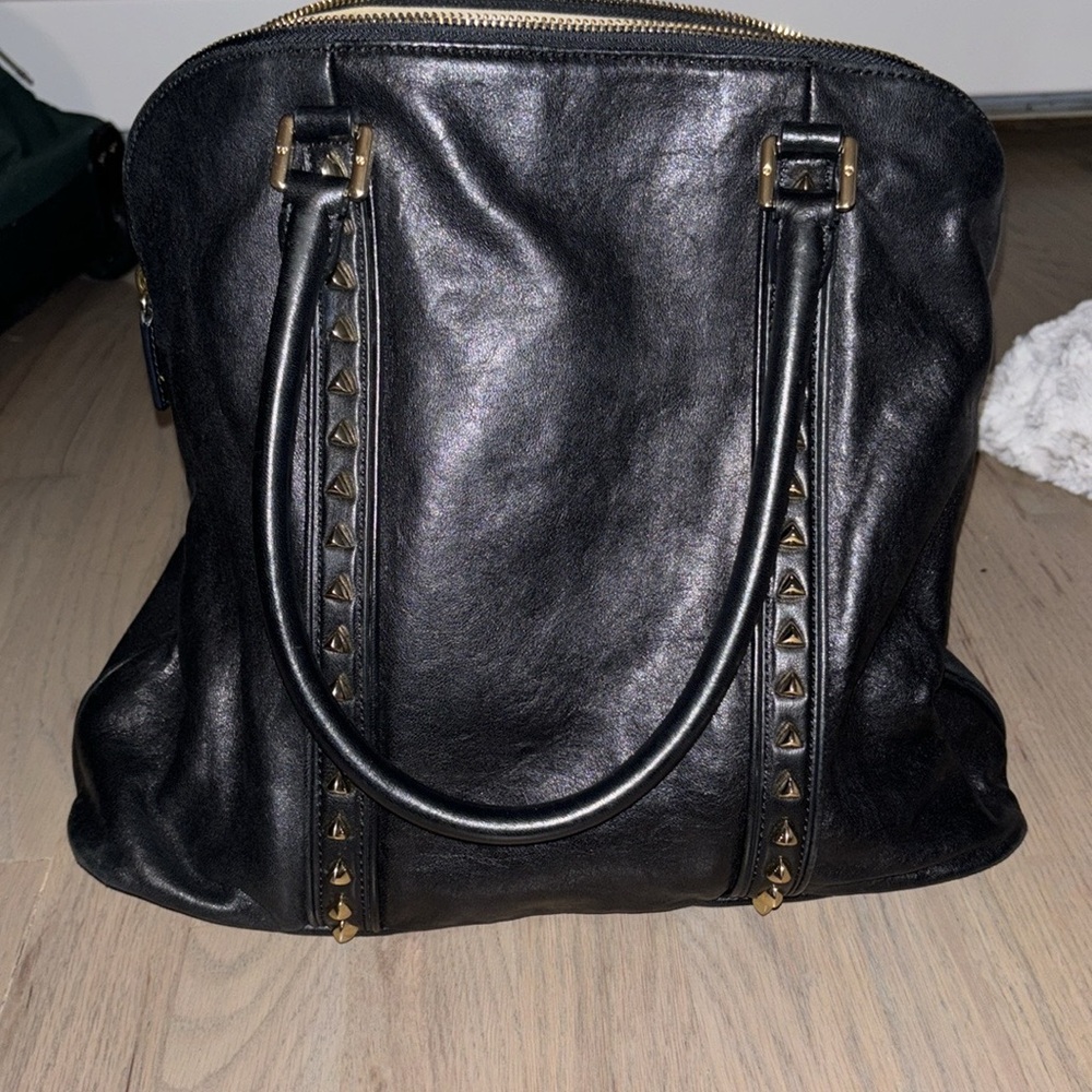 Tory Burch black leather Studded Bag in EUC. - Picture 2 of 10